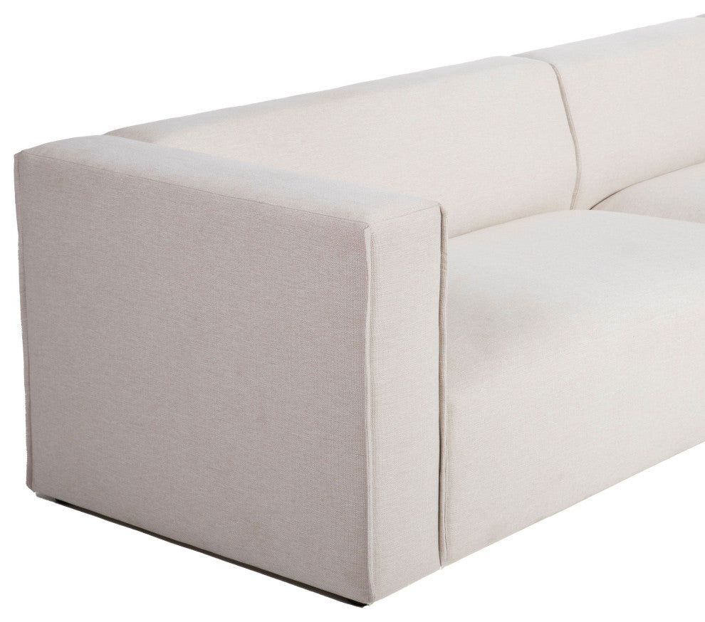 Premium 66" Upholstered Sectional Sofa, Beige