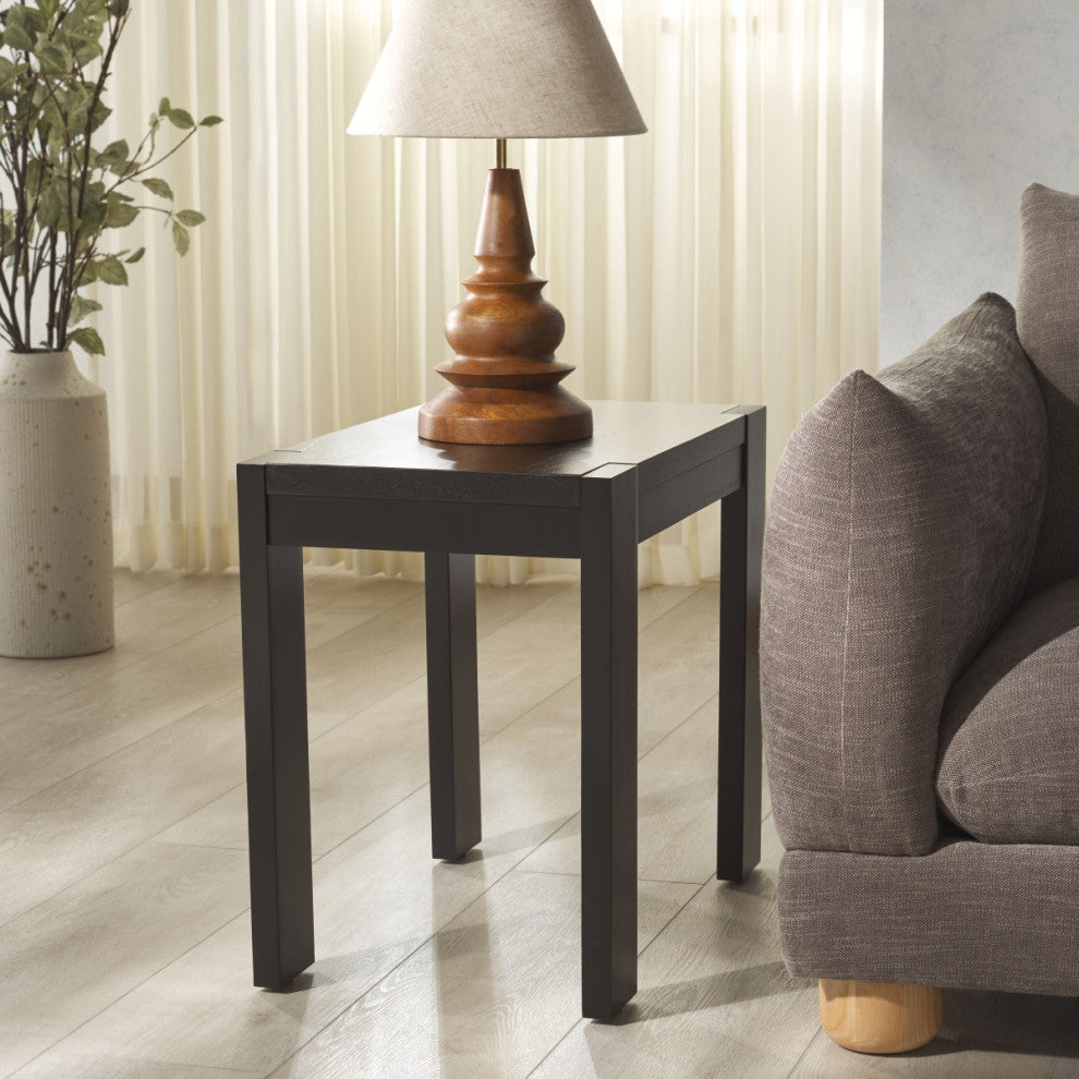 Safavieh Couture Nikole Rectangle Wood Accent Table, Black