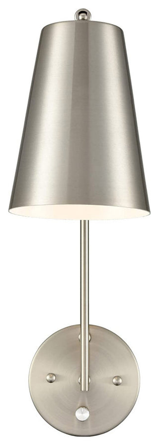 Modern Plug in Wall Sconce with Cord Set of 2 Brushed Nickel Wall Light