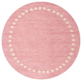 Safavieh Kids Collection SFK802 Rug, Pink, 5' Round
