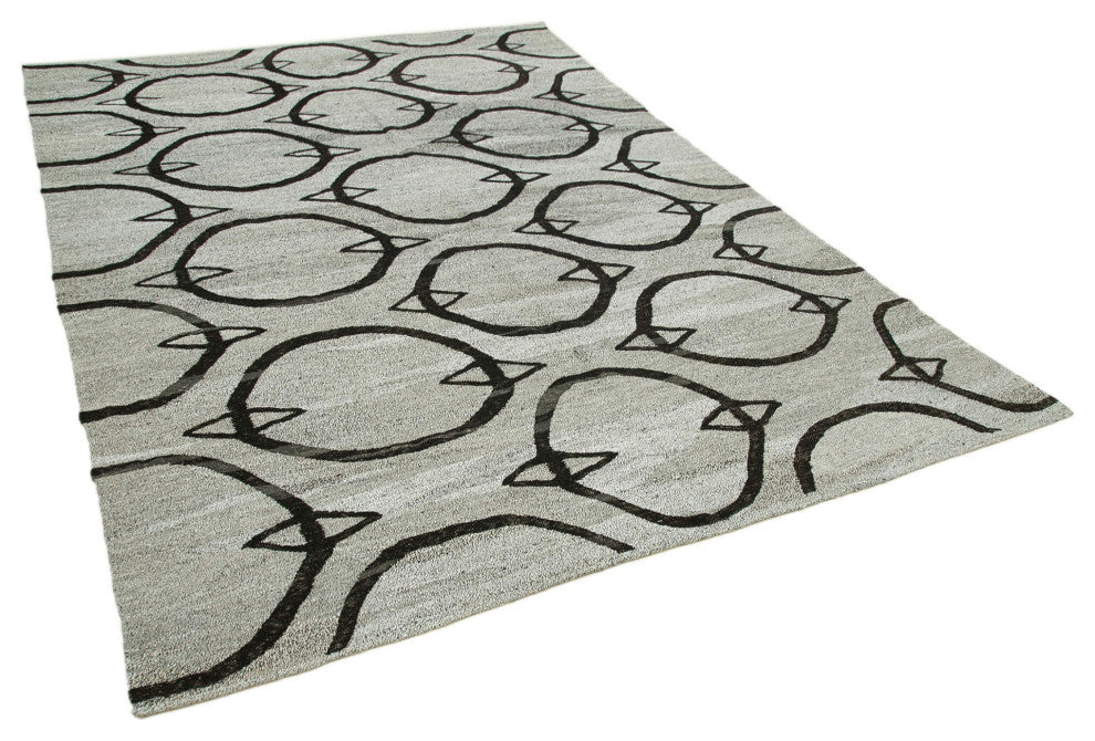 Rug N Carpet - Handwoven Turkish 7' 9'' x 10' 7'' Flatweave Wool Kilim Rug