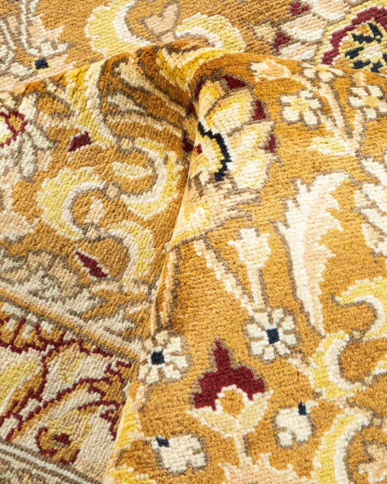 Mogul, One-of-a-Kind Hand-Knotted Area Rug Yellow, 6' 1" x 9' 5"