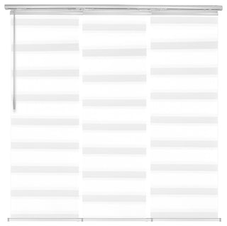 Blanched White 3-Panel Track Extendable Vertical Blinds 36-66"W