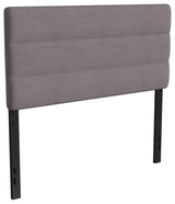 Paxton Stitched Upholstered Adjustable Height Headboard, Gray, Full