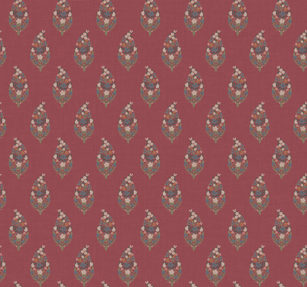 Paisley Burgundy Wallpaper