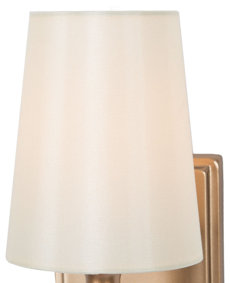 LNC Glod Traditional Bathroom Vanity Light With Fabric Shade, 1 Light