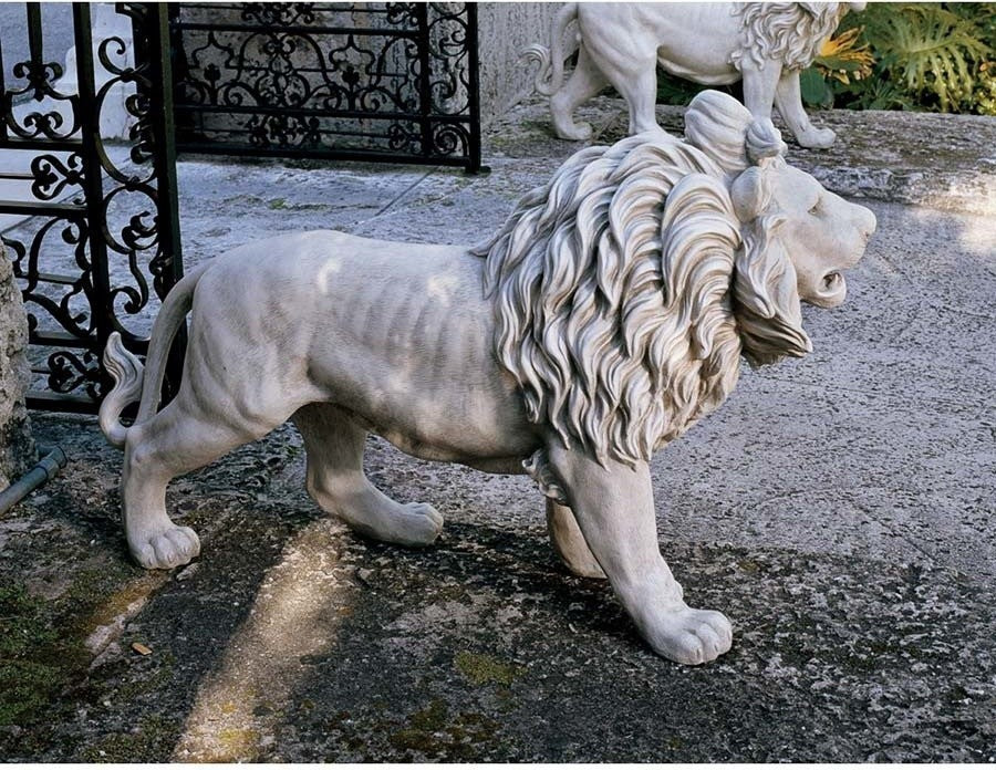 Right Regal Lion of Grisham Manor Statue