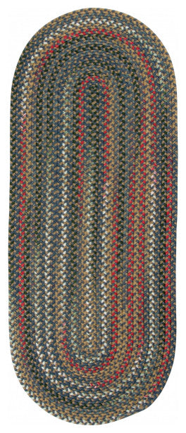 Colonial Mills Rug Wayland Runner Blue Runner, Oval