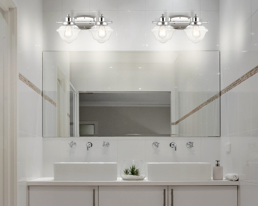 Orleans Iron LED Vanity Light, Chrome, 2 Bulb
