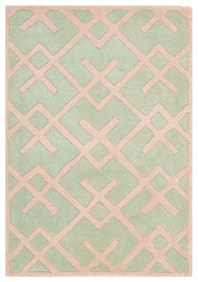 Safavieh Chatham Cht941B Green Area Rug, 6'x9'