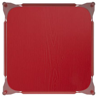 Kai Commercial Grade 30"H Metal Counter Stool, Red/Red