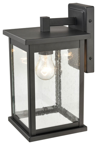 1 Light 7 in. Powder Coat Black Outdoor