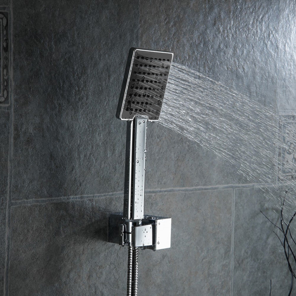 Rome Chrome Finish Rainfall Showerhead With Handheld Shower, 12"