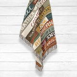 Laural Home Cabin Rules 60" X 80" Woven Throw Blanket