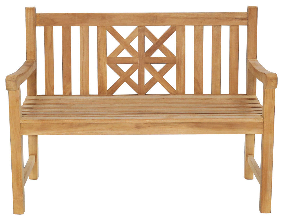 Teak Wood Arizona Outdoor Patio Bench, 4'