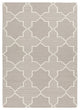 Lima Contemporary Area Rug, Taupe and White, 3'x5'