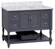 Beverly 48" Bathroom Vanity, Marine Gray, Carrara Marble