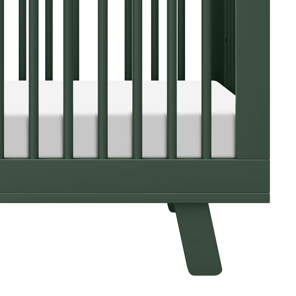 Hudson 3-in-1 Convertible Crib With Toddler Bed Conversion Kit, Forest Green