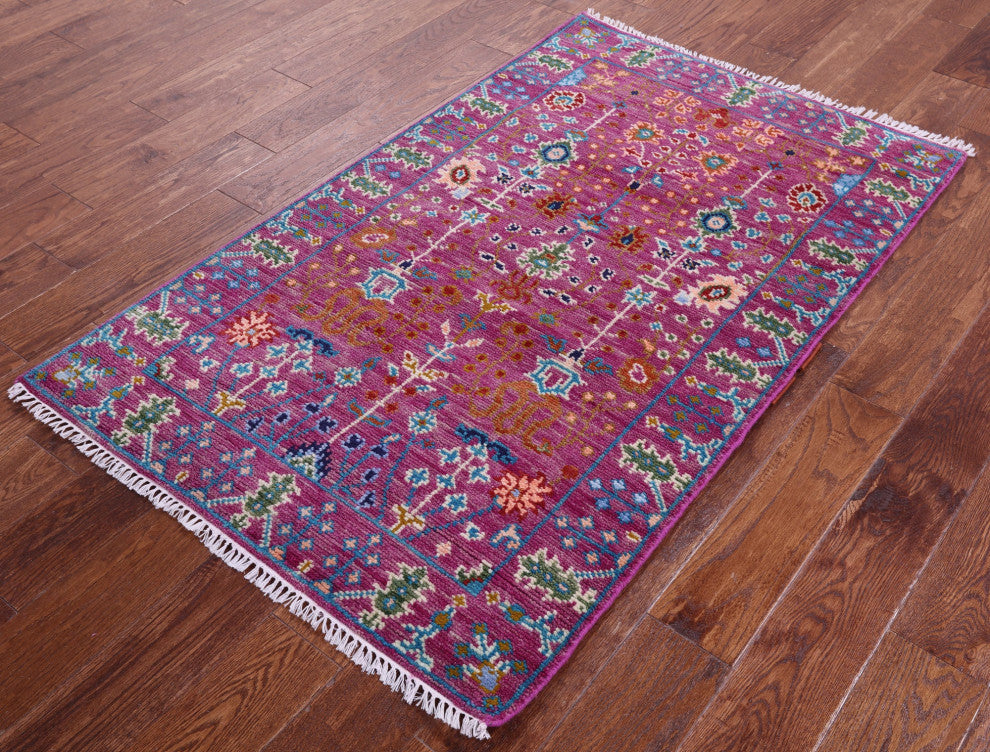 3' 1" X 5' 1" Turkish Oushak Handmade Wool Rug - Q15899