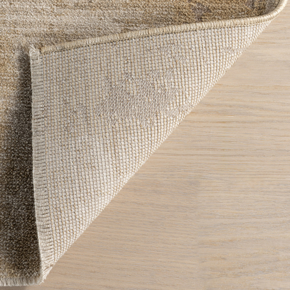 Eulalie Contemporary Abstract Area Rug, Sand 2'x3'