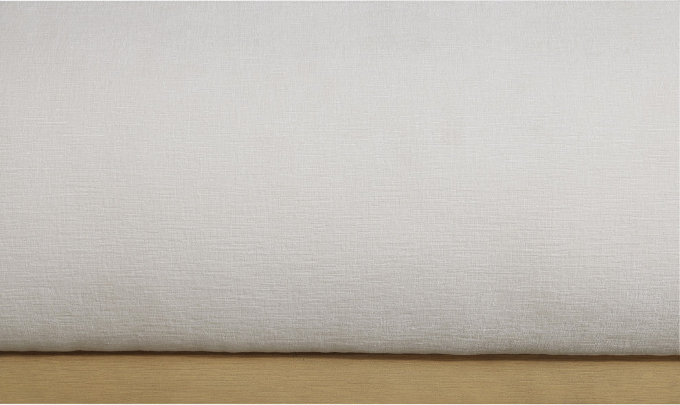 Vaughn Bed, Cream, Queen, Chenille Fabric, Natural Finish
