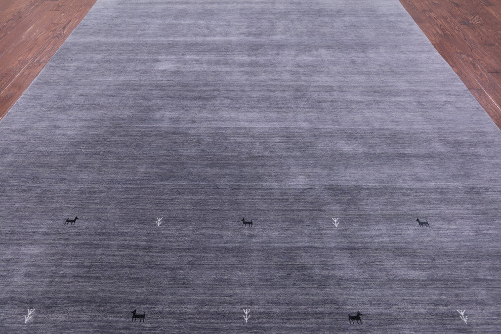 10' 0" X 14' 0" Persian Gabbeh Hand Knotted Wool Rug - Q15255