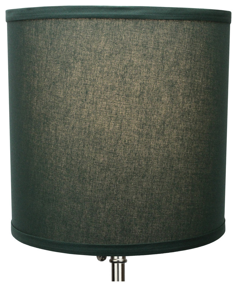 FenchelShades Drum Lampshade 10"x10"x10", Linen Hunter Green