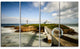 "Cloudy Illa Pancha Lighthouse" Seashore Canvas Photo Print, 4 Panels, 48"x28"