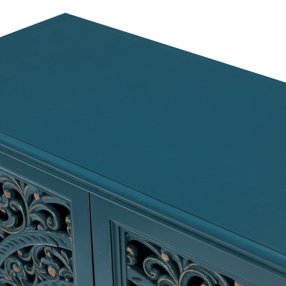 32" Tall 2-Door Accent Cabinet, Blue