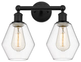 Innovations 616-2W-BK-G652-6 Cindyrella 2 Light Bath Vanity Light, Matte Black