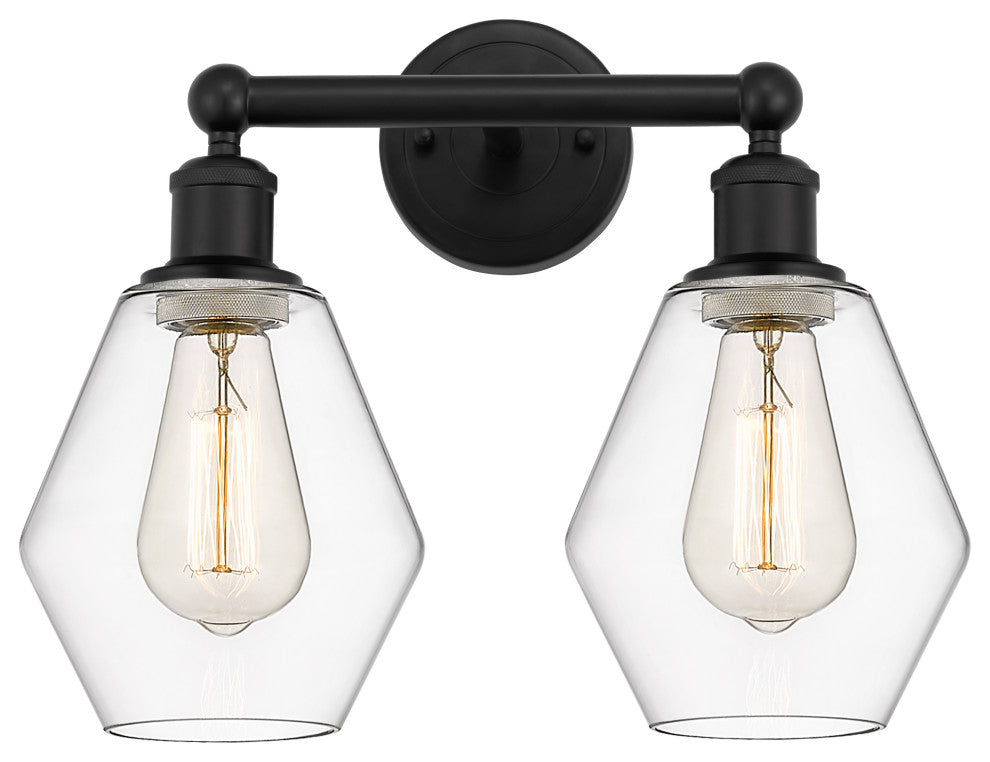 Innovations 616-2W-BK-G652-6 Cindyrella 2 Light Bath Vanity Light, Matte Black
