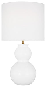 Buckley 1-Light Table Lamp, Gloss White