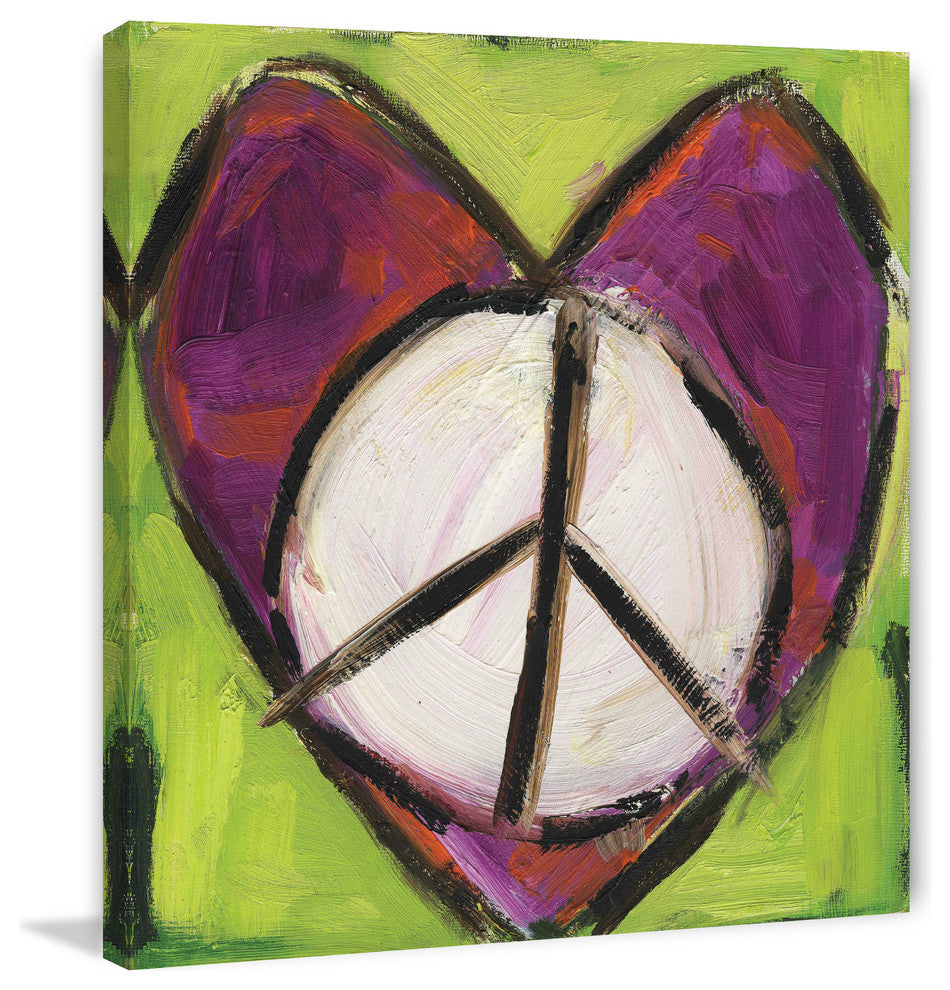 "Peace Heart" Painting Print on Canvas by Tori Campisi