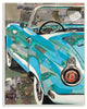 Classic Car Color and Texture Wall Plaque Art, 10x15