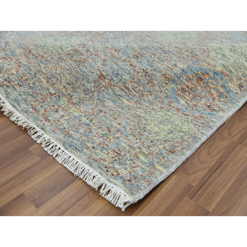 Hand Knotted,Tone Obscured and Subtle,Natural Dyes,Oriental Rug, 9'x12'