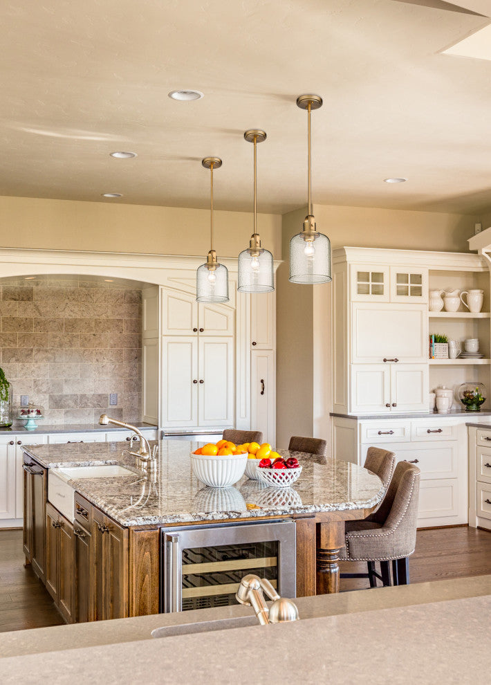 Zlite 340P8-HG 1-Light Pendant, Clear Seeded