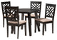 Vanja Beige Fabric 5-Piece Dining Set