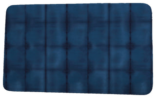 Intercoastal Waterway Pool Stripe Print Bath Mat, Navy Blue, 21"x34"