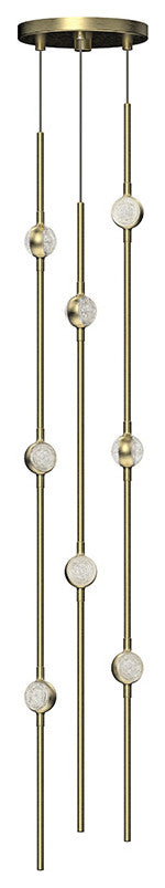 Sonneman 2161.C-S Constellation Andromeda 8 Light 6"W LED - Satin Brass