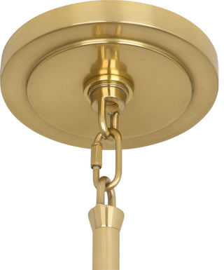 Williamsburg Custis Pendant, Richmond Red/Blacksmith Black, Modern Brass