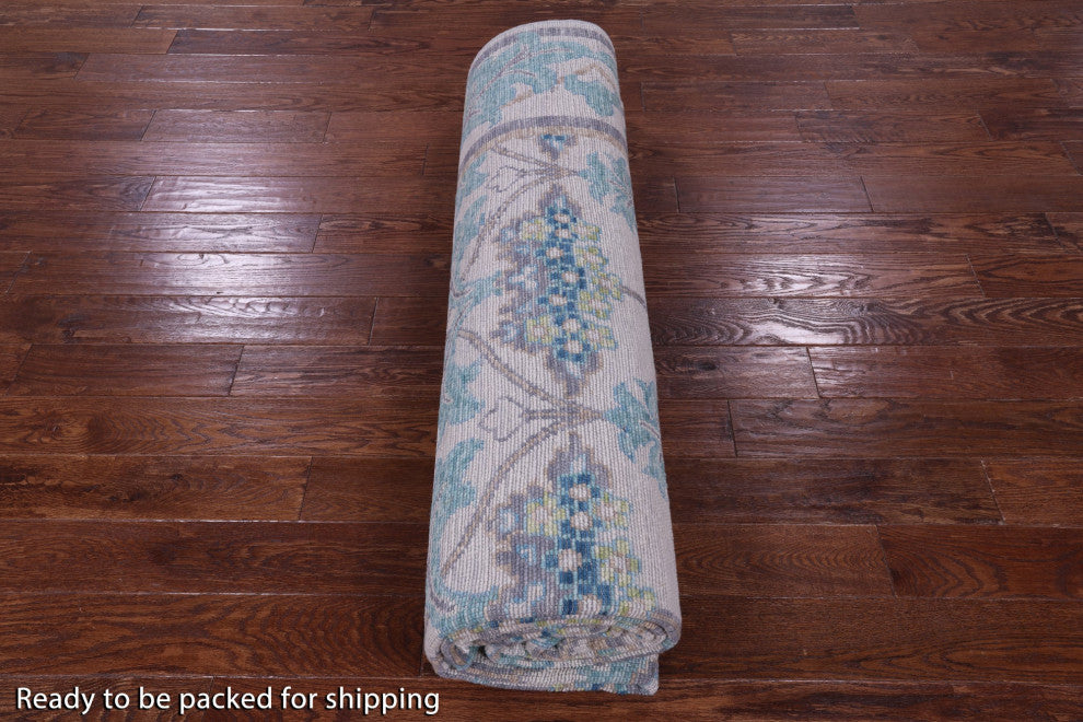 Hand-Knotted  William Morris Wool Rug 9' 3" X 12' 4" - Q15641