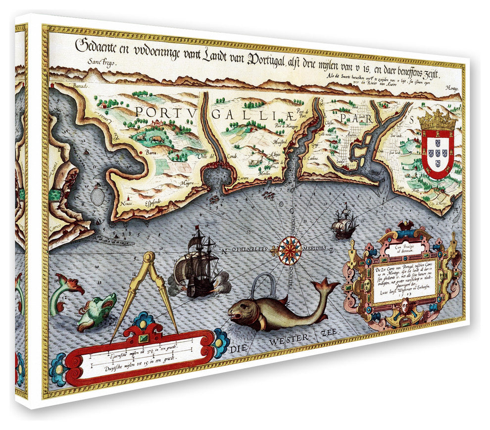 Vintage Lavoie '1584 Portugal' Canvas Art, 22" x 32"