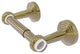 Pacific Beach 2-Post Toilet Tissue Holder with Twist Accents, Unlacquered Brass