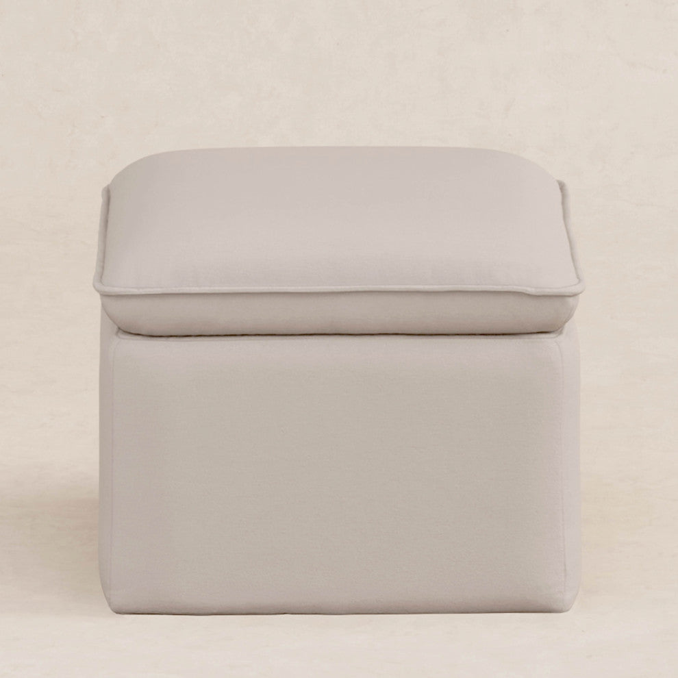 Cali Storage Ottoman, Boucle, Performance Beach Eco-Weave