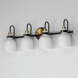 Maxim 12334 Milk 4 Light 31"W Vanity Light - Polished Chrome