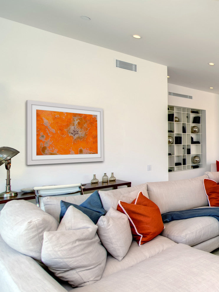 "Orange Pool" Framed Art Print