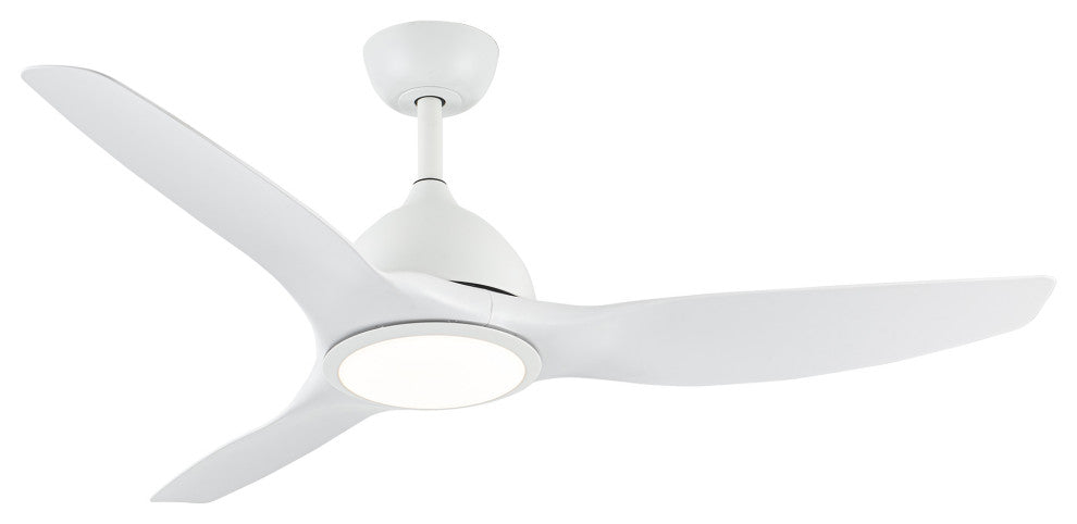 52-inch Modern Intergrated LED White Ceiling Fan with Light