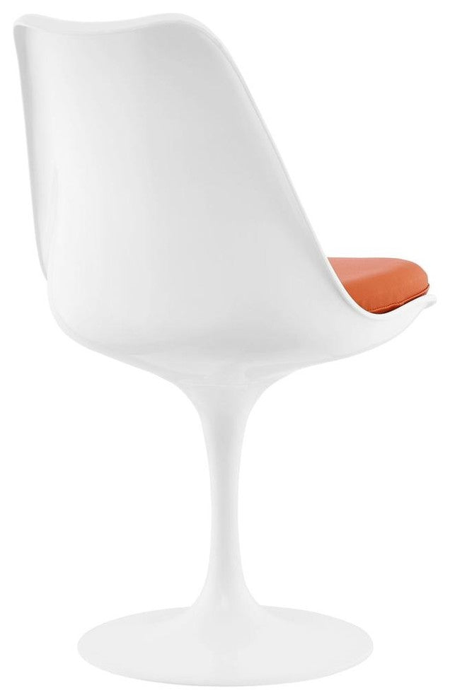 Modern Orange Tulip Dining Vinyl Side Chair