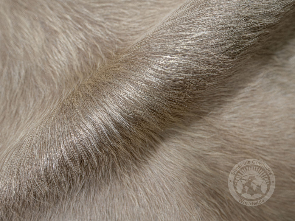 Brazilian Cowhide Rug, Taupe, 6'x8'