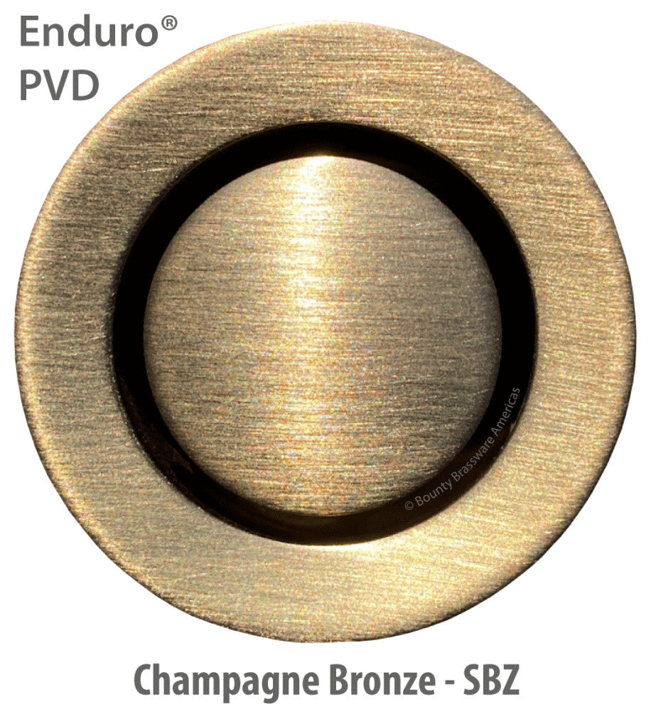 Patented Pop Down Drain, Pvd Champagne Bronze